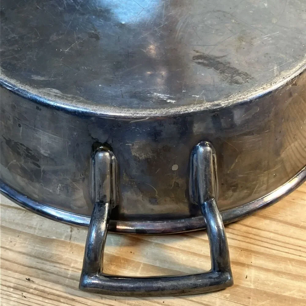 Antique Meriden B Co. Silver Plated Handled Serving Dish Sauce Pan - Late 1800’s